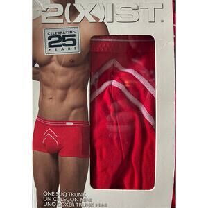 M2-81 2(X)IST NWT Men's Underwear Sliq Cotton Boxer Trunk Red XL